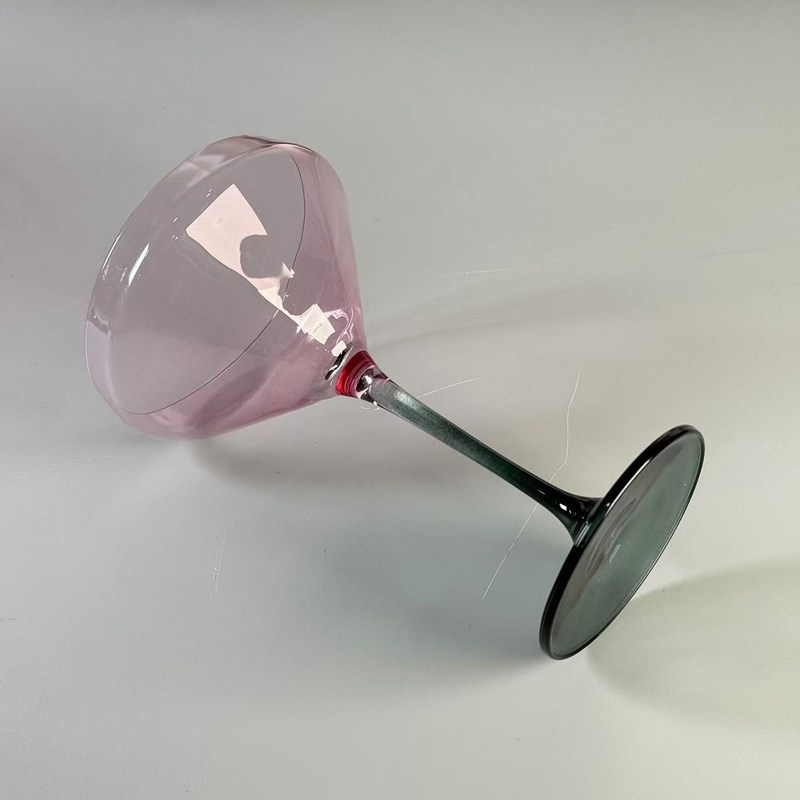 คุณภาพ Hand-blow Color Gradient Wine Glass Set High Quality Crystal Wine Glass For Gift For Weeding โรงงาน