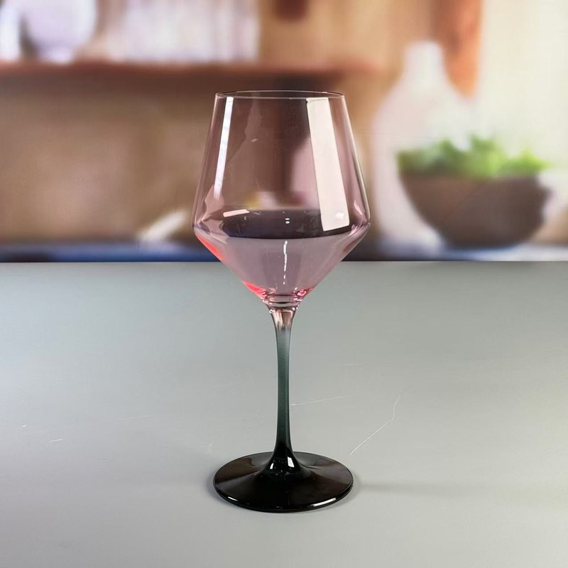 คุณภาพ Hand-blow Color Gradient Wine Glass Set High Quality Crystal Wine Glass For Gift For Weeding โรงงาน