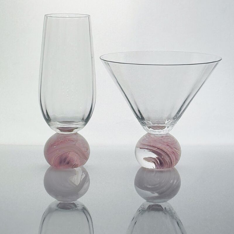 คุณภาพ High Clarity Pink Cloud Crystal Wine Glass Set Designed for in Restaurants Bars and Wine Tasting Events Offering Superior Presentation โรงงาน