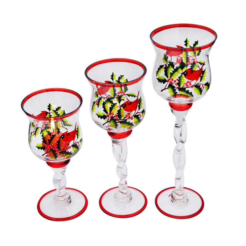 คุณภาพ Glass Candle Holders For Christmas โรงงาน