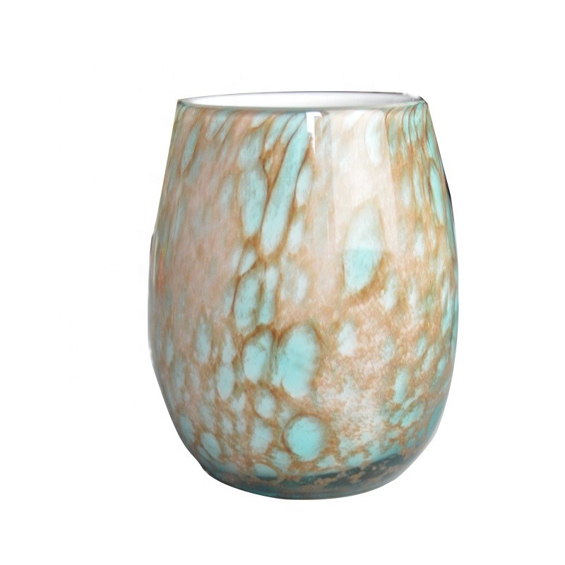 คุณภาพ Turquoise Solid Color Votive Glass Candle Holders โรงงาน