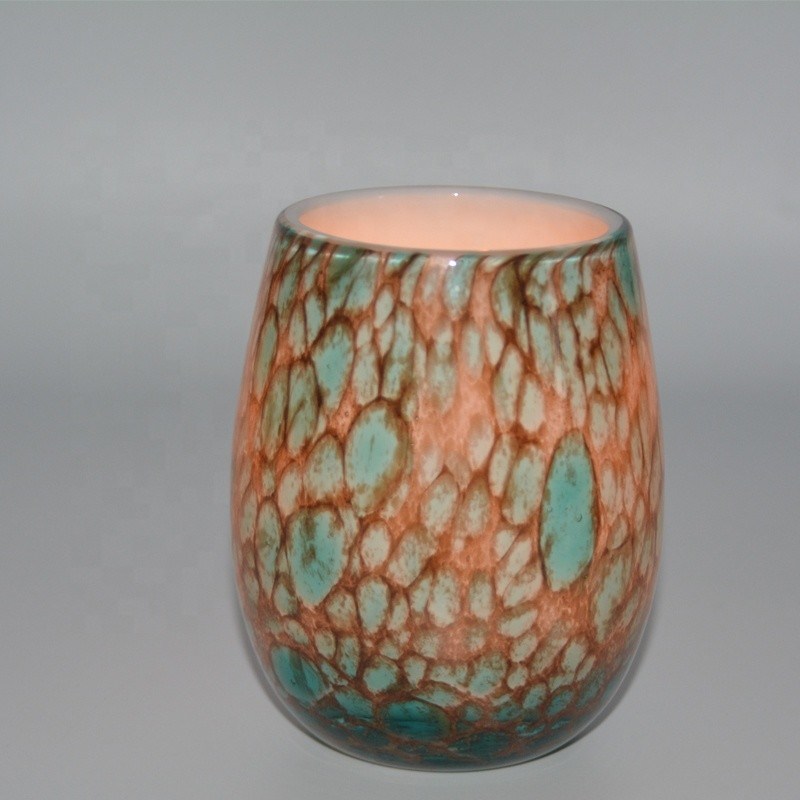 คุณภาพ Turquoise Solid Color Votive Glass Candle Holders โรงงาน
