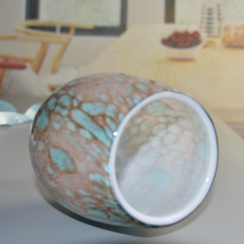 คุณภาพ Turquoise Solid Color Votive Glass Candle Holders โรงงาน