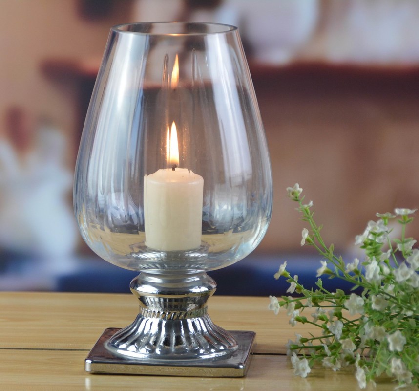 คุณภาพ Handmade Ancient Pillar Candle Holders With Silver Foot โรงงาน