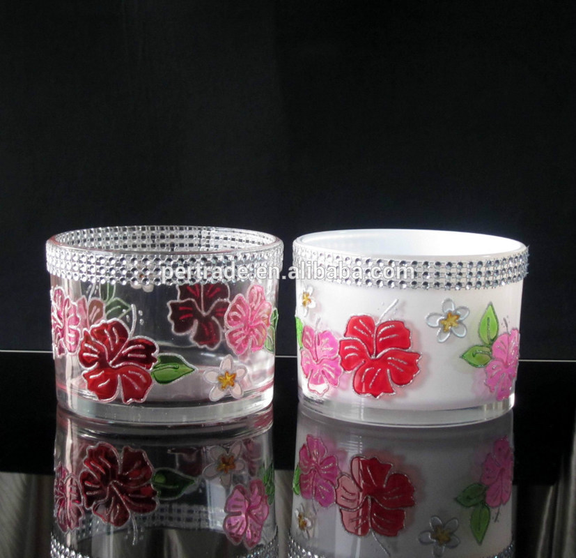 คุณภาพ Handpainted Votive Candle Holders With Ocean Fish Pattern โรงงาน
