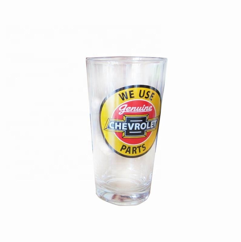 คุณภาพ Tall Giant 20 Oz Pint Craft Beer Glasses With Color Decal โรงงาน
