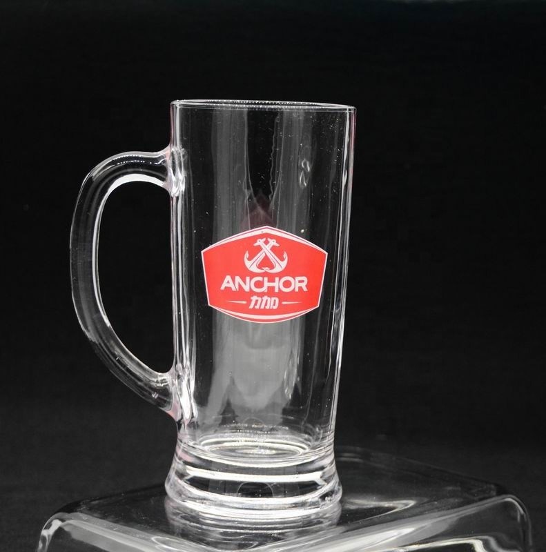 คุณภาพ Promotion Branded 21 Oz Beer Glass Stein With Color Decal โรงงาน