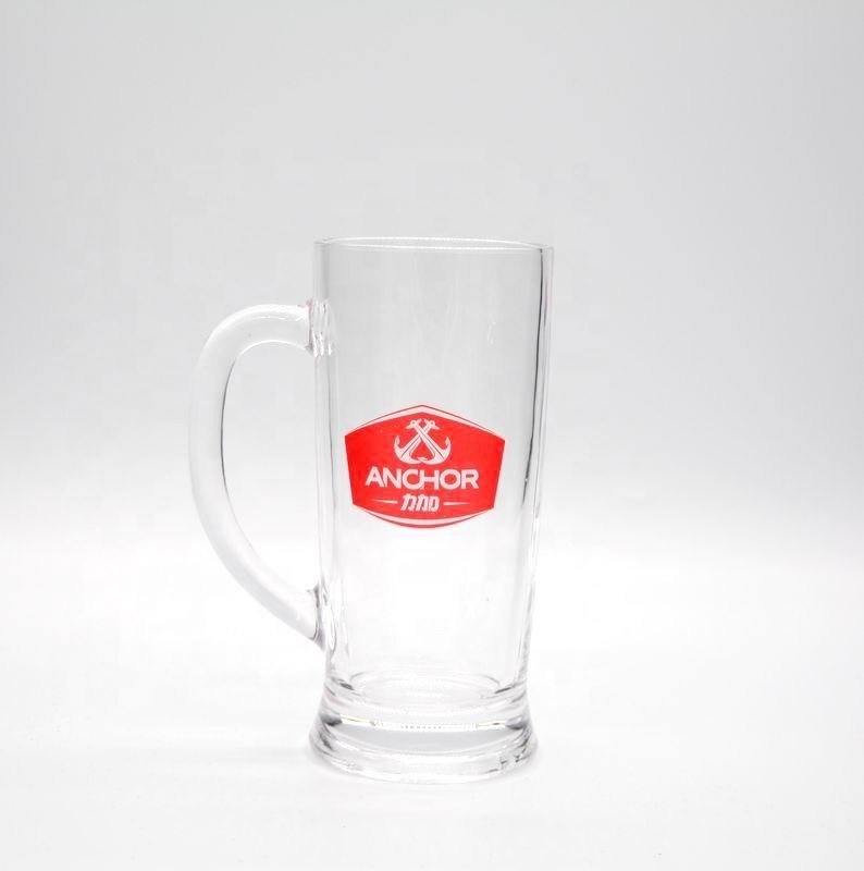 คุณภาพ Promotion Branded 21 Oz Beer Glass Stein With Color Decal โรงงาน