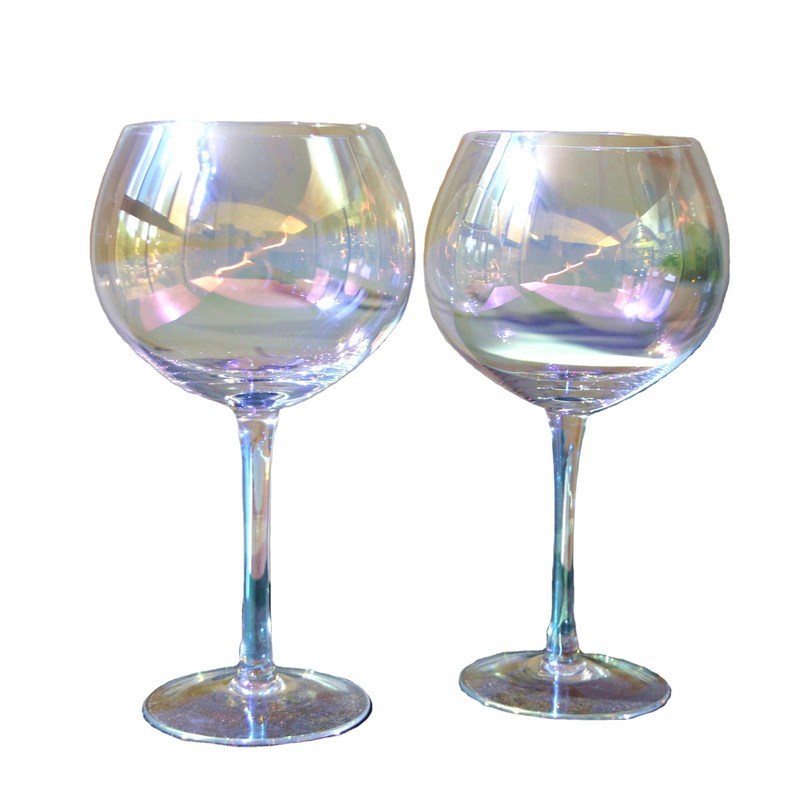 คุณภาพ Giant Rainbow Color Balloon Shape 23 Oz Crystal Wine Glasses โรงงาน