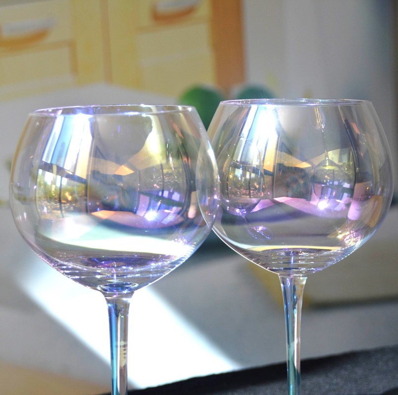 คุณภาพ Giant Rainbow Color Balloon Shape 23 Oz Crystal Wine Glasses โรงงาน