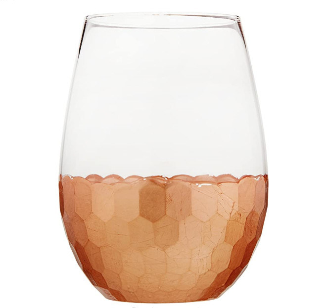 คุณภาพ 450ml Gold Cutted Honeycomb Stemless Crystal Wine Glass โรงงาน