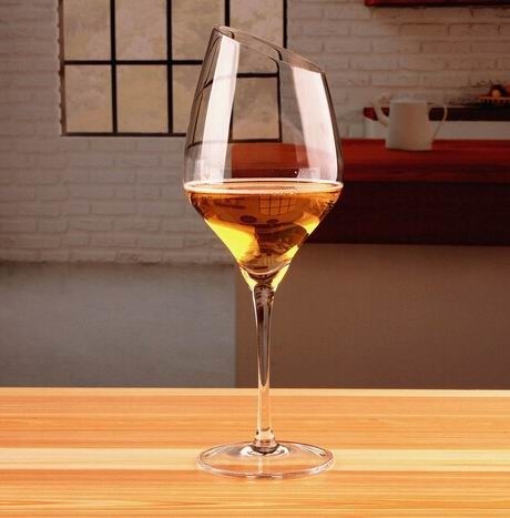 คุณภาพ Customized Slanted Top Edge 450ml Fine Crystal Glasses โรงงาน