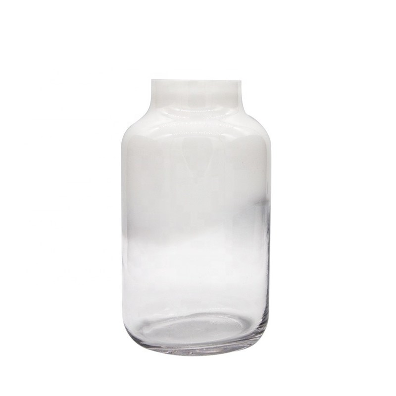 คุณภาพ Hand Made Solid White Top Half Ceramic Glass Jar Vase โรงงาน