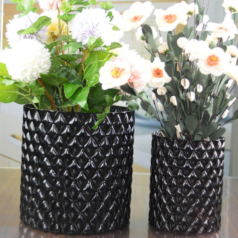 คุณภาพ Emobossed Decorative Glass Vase โรงงาน