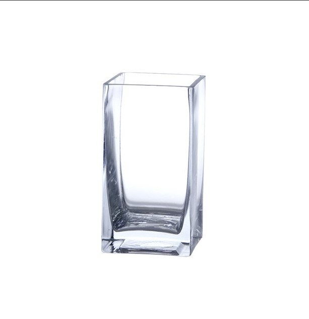 คุณภาพ Handmade Square 8 Inch Glass Vase For Centerpieces โรงงาน