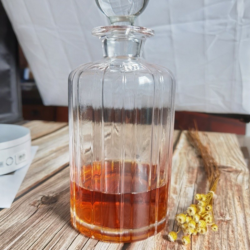 คุณภาพ Customized Gold Rim Whole Set Handmade Whiskey Glass โรงงาน