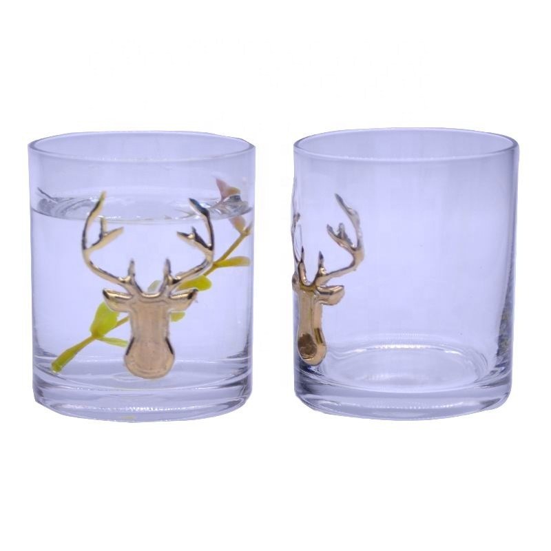 คุณภาพ Decorative Round Personalised Whisky Glass For Christmas โรงงาน