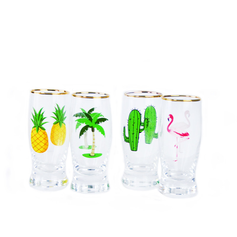 คุณภาพ Color Decal Printed Unique Shot Glasses โรงงาน