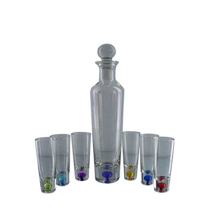 คุณภาพ Round Shape 6 Color Unique Shot Glass Set For Vodka โรงงาน