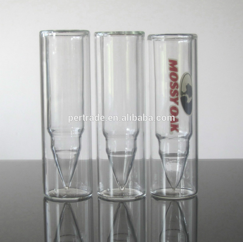 คุณภาพ Bullet Shaped Double Wall 45ml Unique Shot Glasses โรงงาน