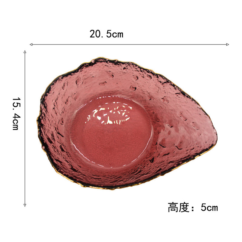 คุณภาพ Irregular shaped Colored Creative Glass Charger Plates โรงงาน