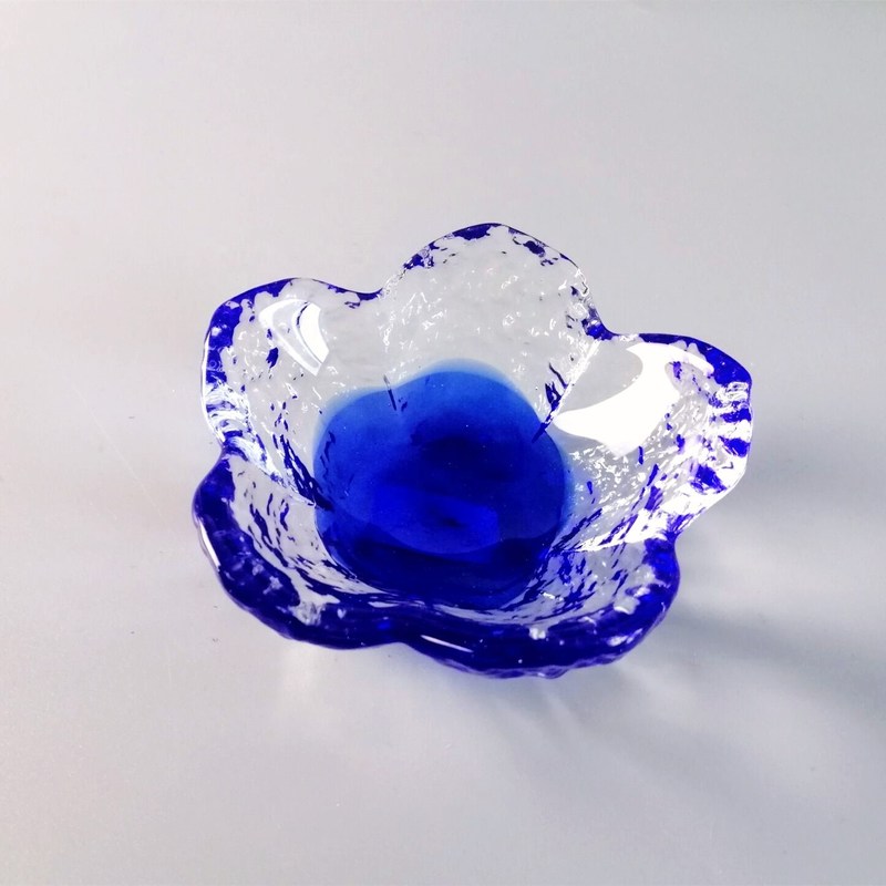 คุณภาพ Ins Cherry Blossom Glass Sauce Plates For Dinner Table โรงงาน