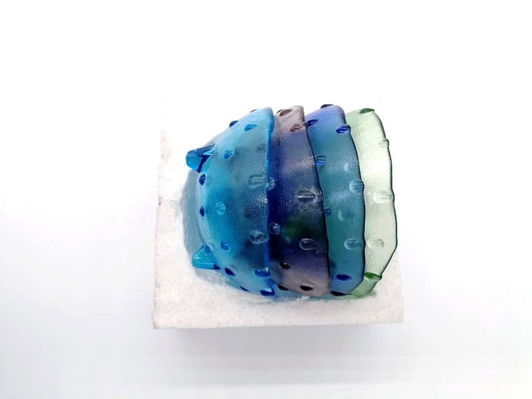 คุณภาพ Unique 3 Feet Glass Charger Plates For Fruit And Dessert โรงงาน