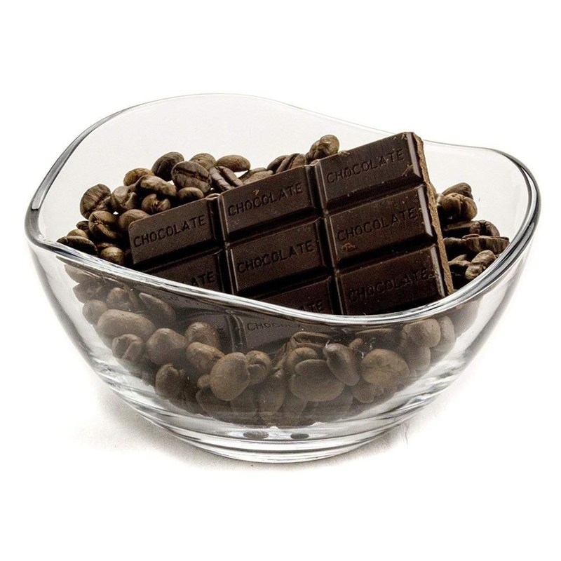 คุณภาพ Transparent Durable Wave Rim Glass Charger Plates , Fruit Salad Glass Bowl โรงงาน