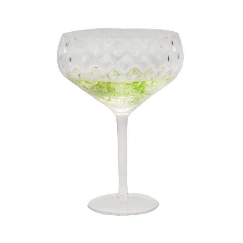 คุณภาพ Optical Pineapple Shape Giant Crystal Cocktail Glasses โรงงาน