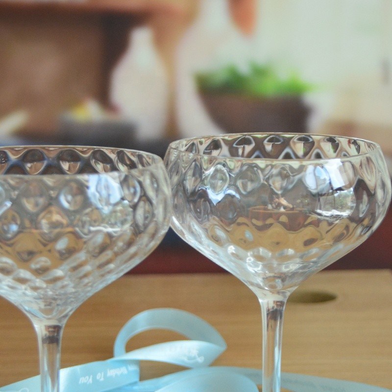 คุณภาพ Optical Pineapple Shape Giant Crystal Cocktail Glasses โรงงาน