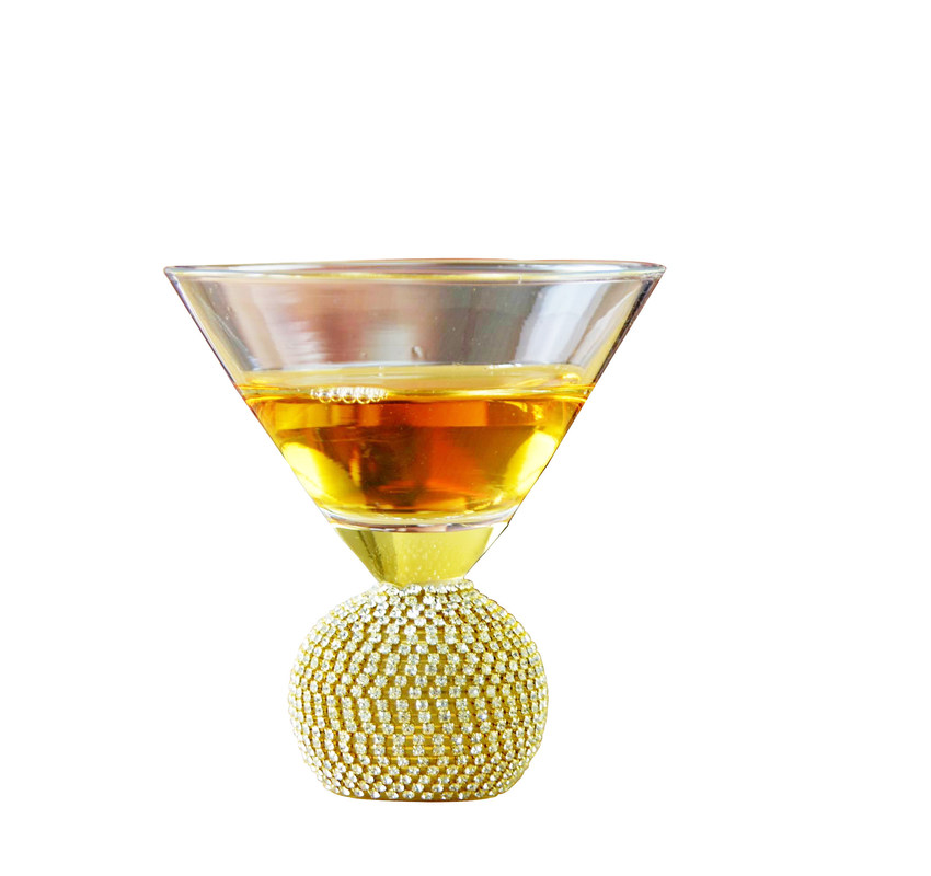 คุณภาพ Golden Bottom Crystal Cocktail Glasses โรงงาน