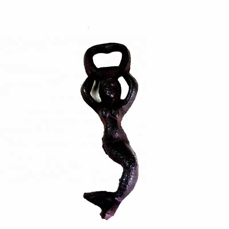 คุณภาพ Customized Mermaid Cast Iron Wine Bottle Opener For Bar โรงงาน