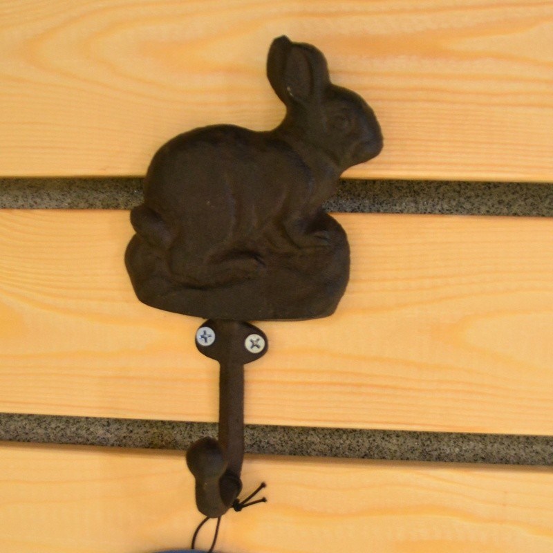 คุณภาพ Antique Cute Rabbit Cast Iron Hat Hooks Cast Iron Crafts โรงงาน