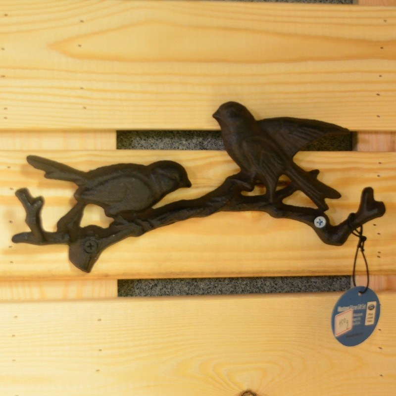 คุณภาพ Antique Wall Mount Bird shape Black Iron Coat Hooks โรงงาน