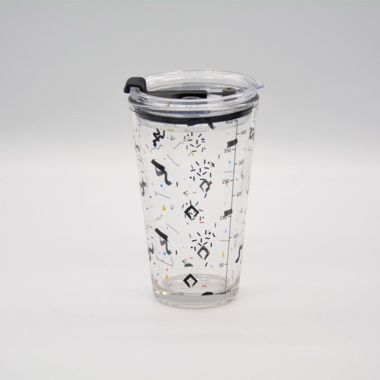 คุณภาพ Decorated Pint Ice Tea Glass Cup With Lid And Silicate Straw Cocktail Tumbler Drinking Glasses โรงงาน