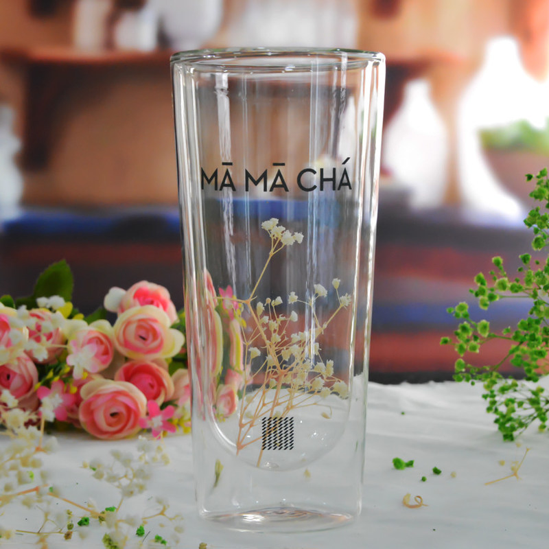 คุณภาพ Double Wall Heat Resistant Round Tall Tumbler Glass โรงงาน