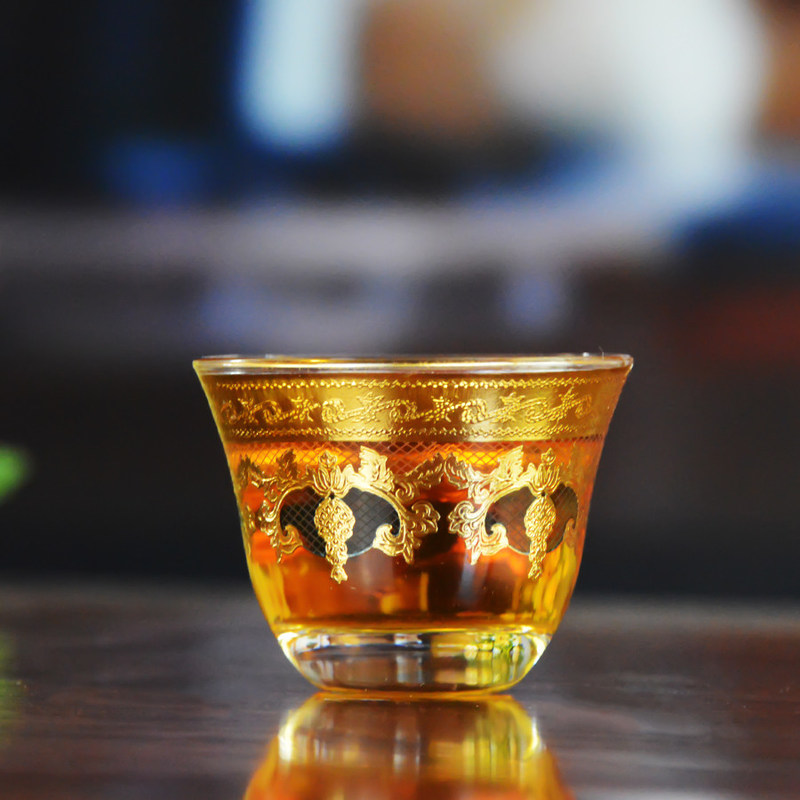 คุณภาพ High End Luxury Gold Decal Decorated Tumbler Drinking Glasses โรงงาน