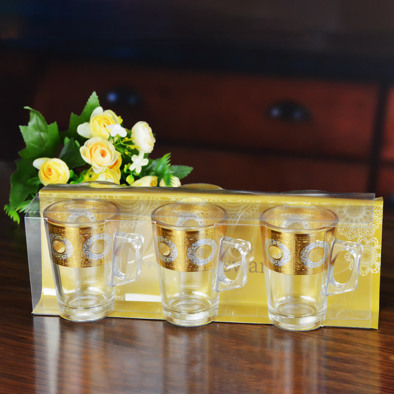 คุณภาพ Golden Decorated Gold Decal Tumbler Drinking Glasses โรงงาน