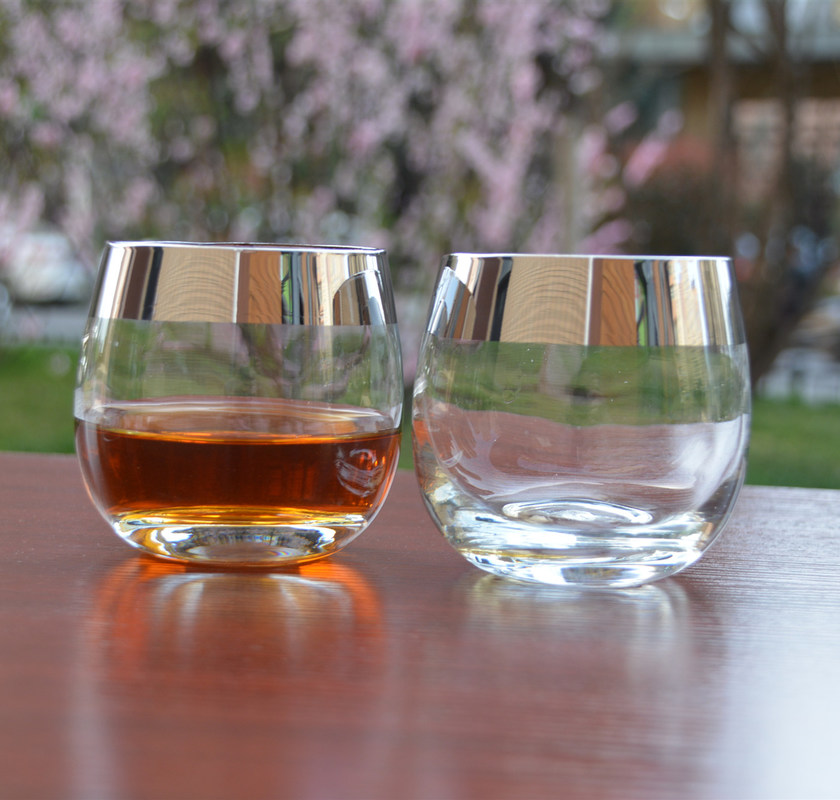 คุณภาพ Silver Rim Ion Plated Platinum Tumbler Drinking Glasses โรงงาน