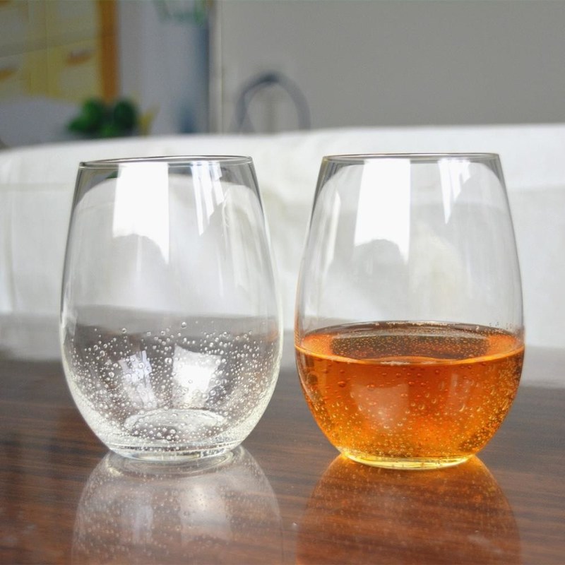 คุณภาพ 500ml Transparent Stemless Whiskey Tumbler Glasses , Wine Glass Tumbler โรงงาน