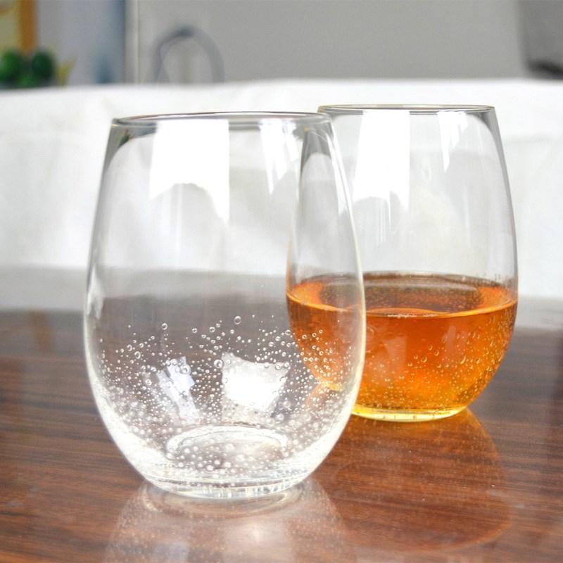 คุณภาพ 500ml Transparent Stemless Whiskey Tumbler Glasses , Wine Glass Tumbler โรงงาน