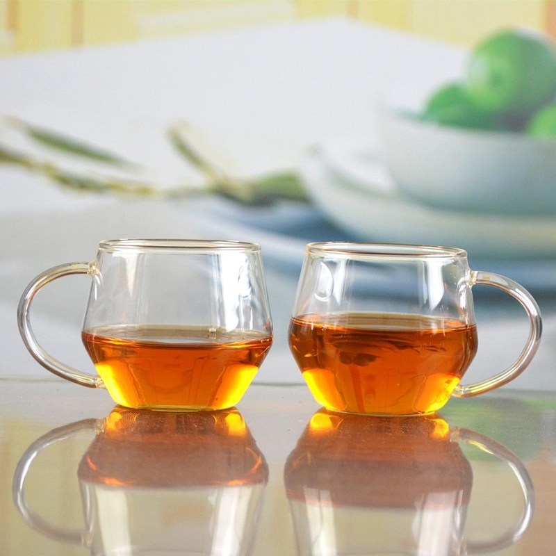 คุณภาพ Borosilicate Heat Resistant Tea Glass Mug With Handle โรงงาน