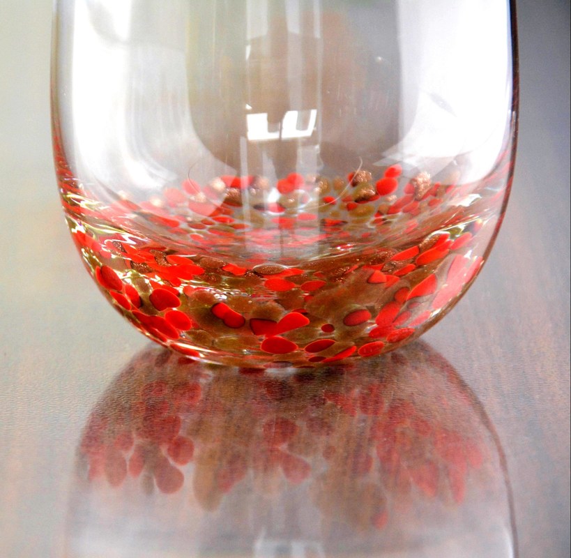 คุณภาพ Red Stars Bottomed Creative Macadam Tumbler Drinking Glasses โรงงาน