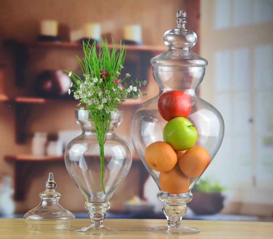 คุณภาพ Bird Handle Glass Canister With Lid โรงงาน