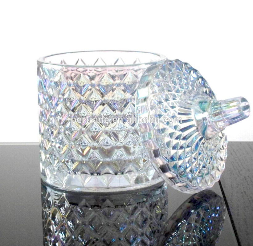 คุณภาพ Glass Storage Jars With Lid For Wax โรงงาน