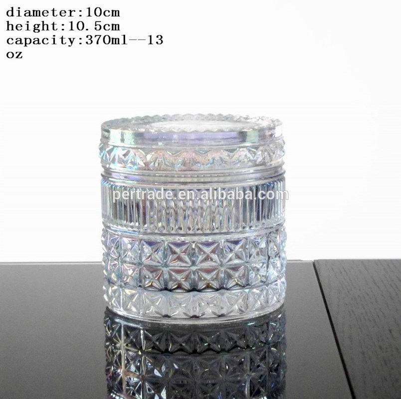 คุณภาพ Glass Storage Jars With Lid For Wax โรงงาน