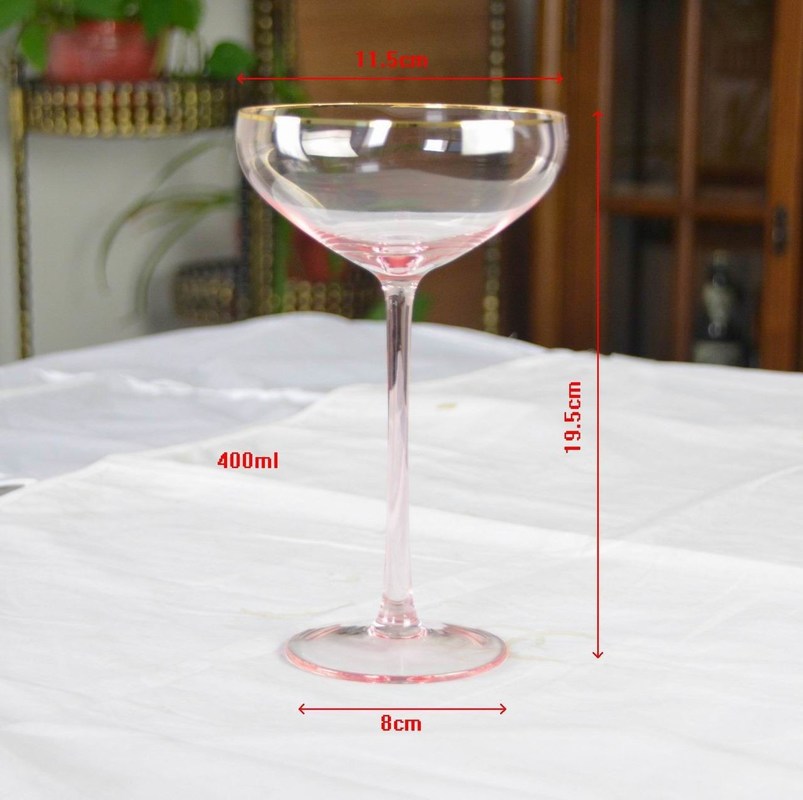 คุณภาพ Pink Crystal Cocktail Glasses โรงงาน