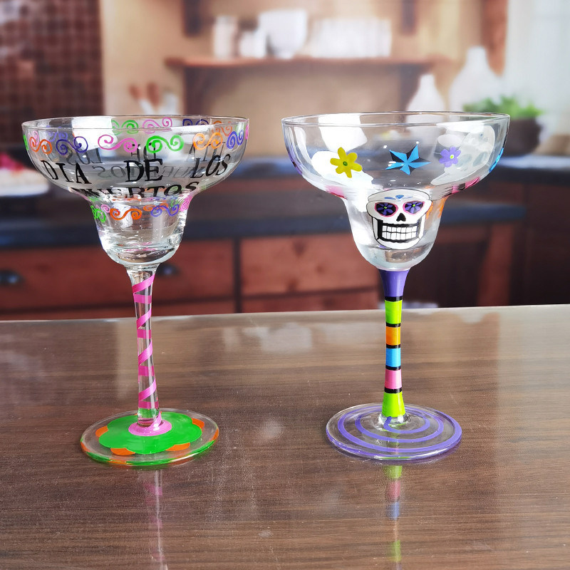 คุณภาพ Halloween Margarita Glass 12Oz Crystal Cocktail Glasses โรงงาน