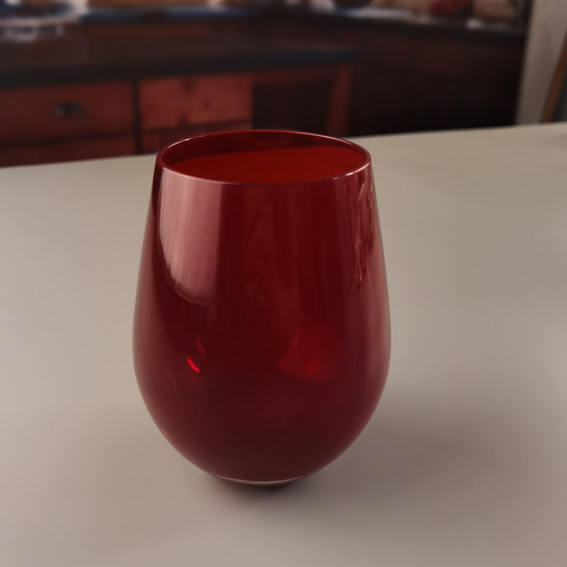 คุณภาพ Lead Free Stemless Crystal Wine Glass Handblown 550ml โรงงาน