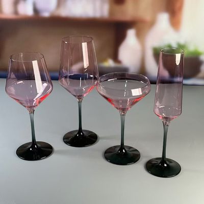 คุณภาพ Hand-blow Color Gradient Wine Glass Set High Quality Crystal Wine Glass For Gift For Weeding โรงงาน